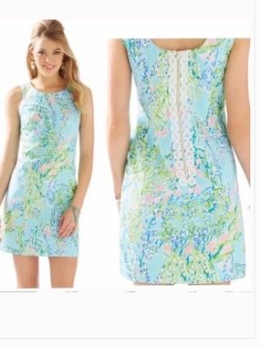 Lilly Pulitzer size 0 Cathy shift in skye blue heaven print